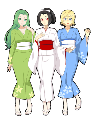 Sticker « Kimono Pinups »