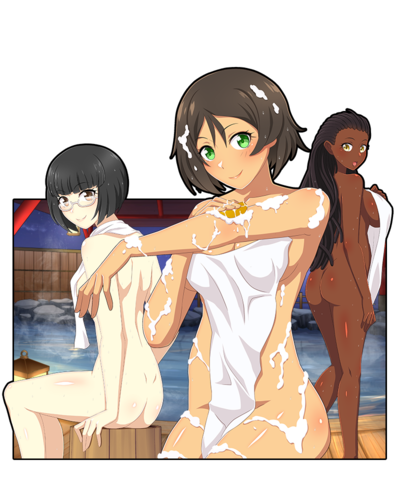 Sticker « Pinups at the Onsen »